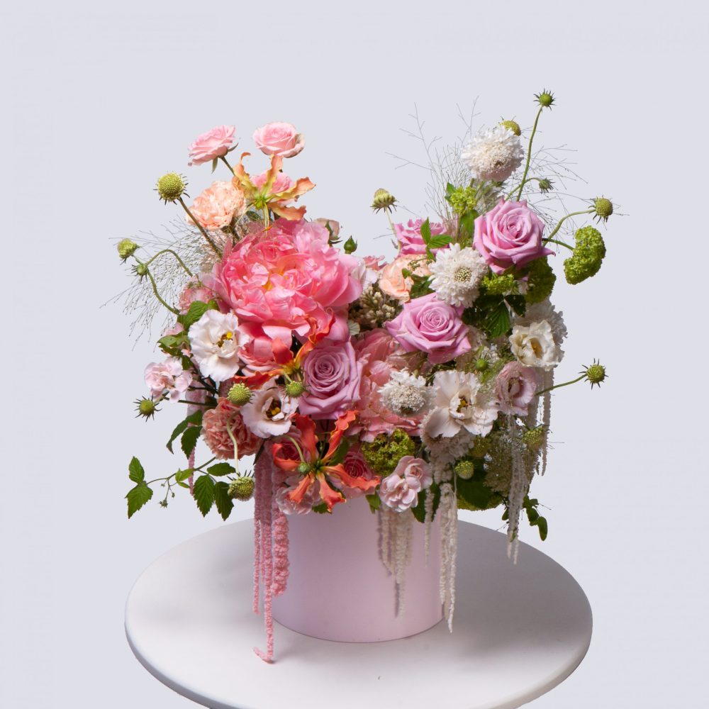 Коробка в розовой гамме № 442 - купить цветы в Санкт Петербурге