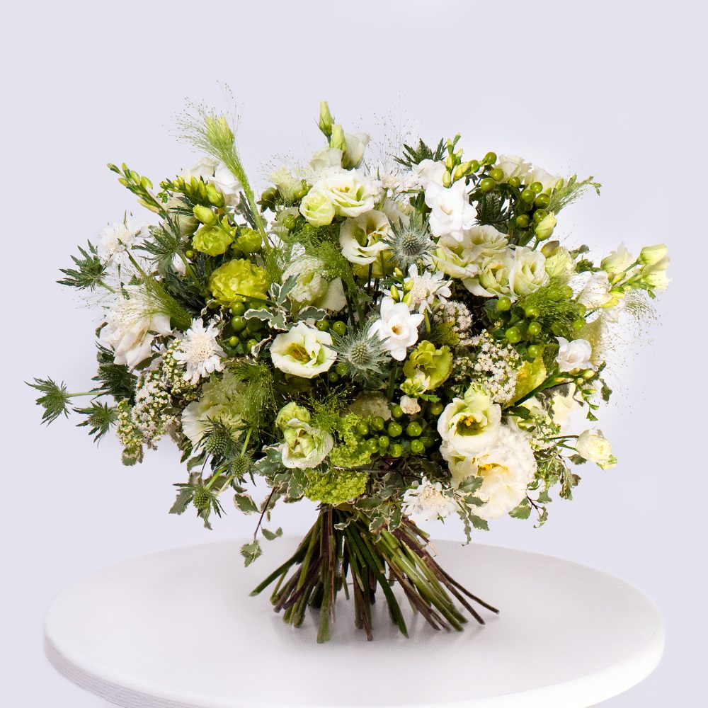№62 Букет бело-зеленый с лизиантусом - купить цветы в Санкт Петербурге