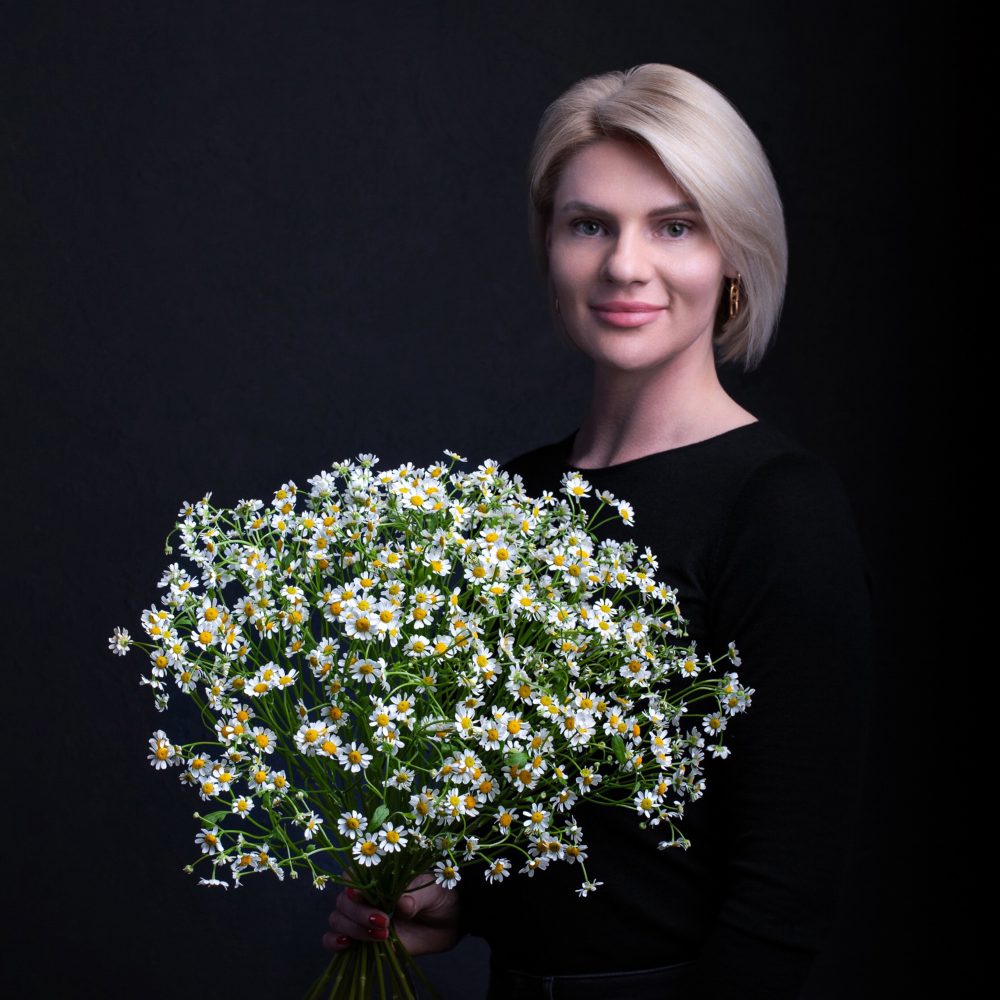 Моно букет из ромашек (матрикарий) - купить цветы в Санкт Петербурге